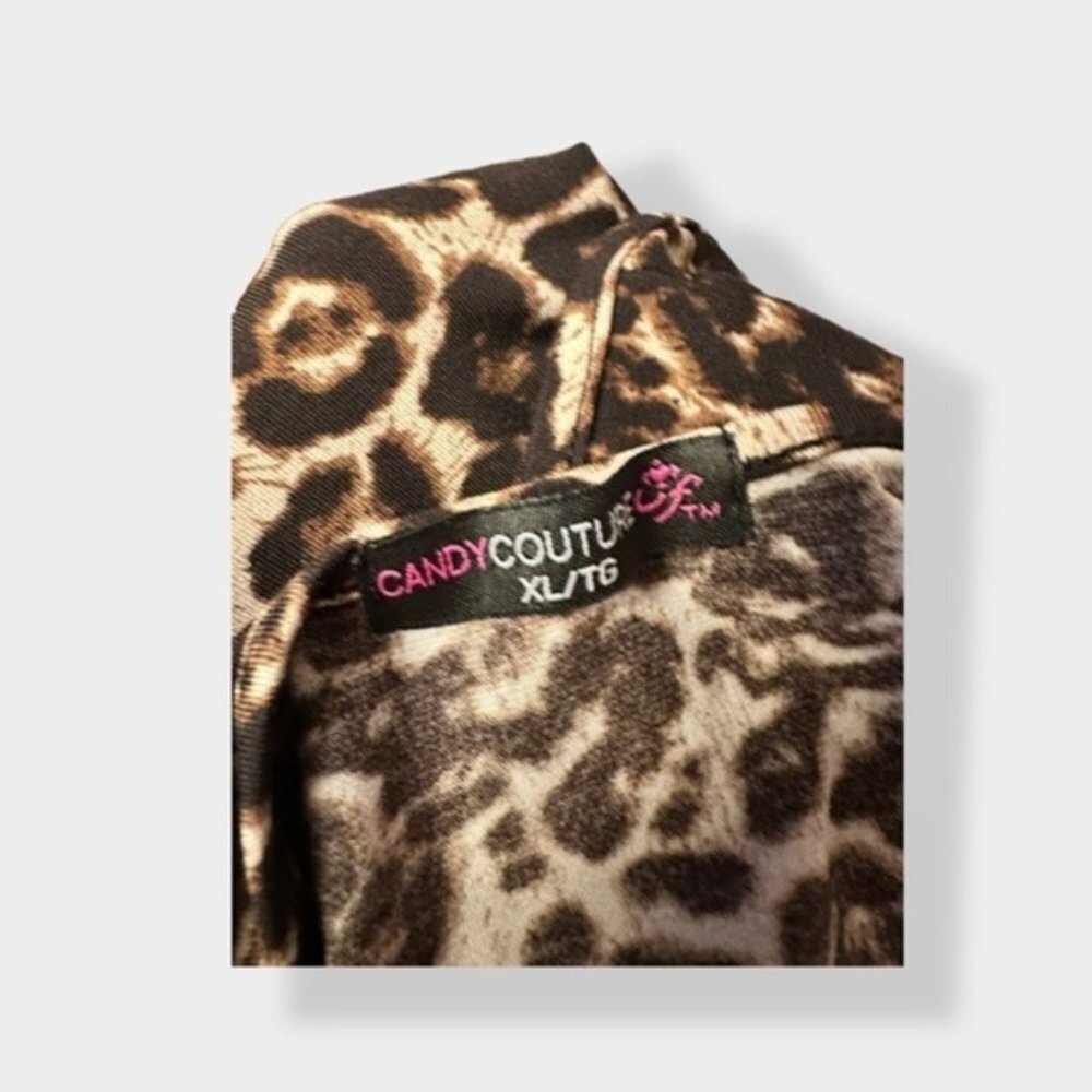 Women’s Candy Couture Animal Print Hi Low Top XL - Picture 4 of 4